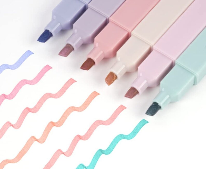 Pastel Highlighter Marker Pens Retro Vintage Shade Markers Etsy