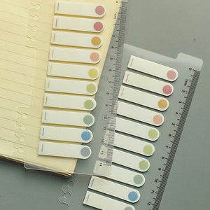 Sticky Index Tabs Set Book Tabs Transparent Stationery Sticky Tabs Page Markers Journal Planner Sticky Note Tabs image 6