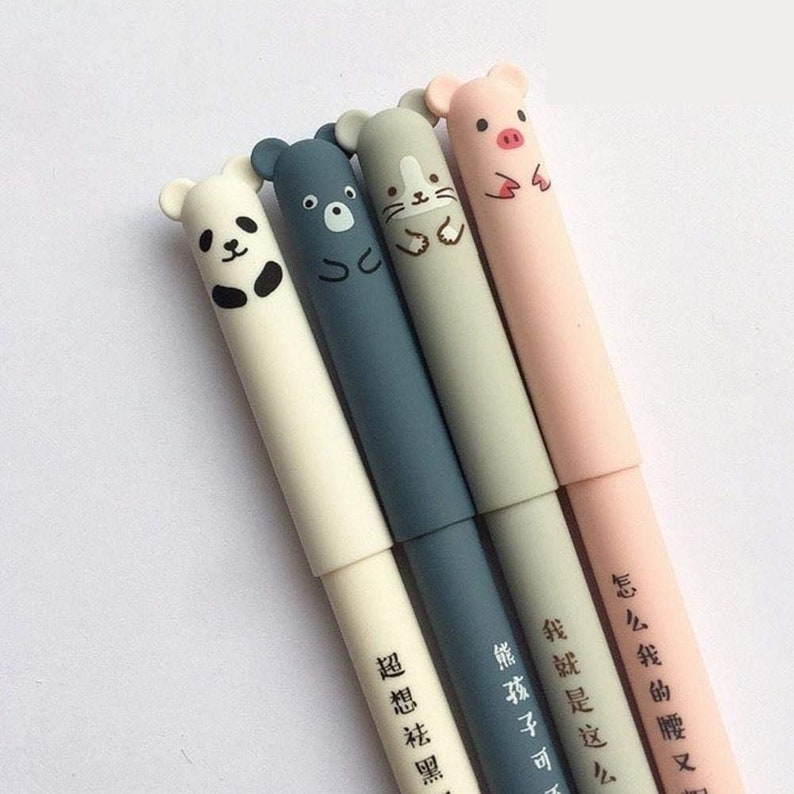 Kawaii Erasable Gel Pen, Great for Journaling, Planners, Diary, School, Study, Blue/Black Ink zdjęcie 1