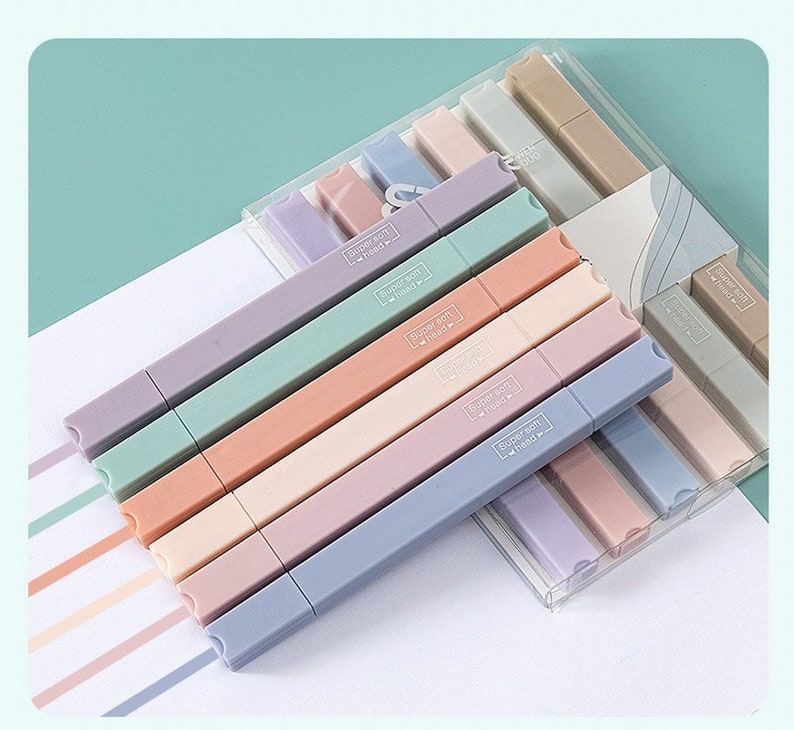 Pastel Highlighter Marker Pens Retro Vintage Shade Markers Etsy