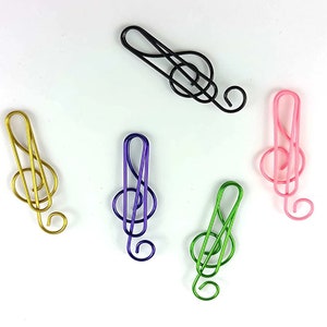 Music Note Shaped Paper Clips for Organizing Sheet Music and Notes Treble Clef Paperclip Perfect Gift for Music Lovers image 3