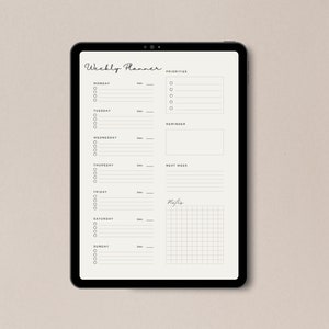 THAT GIRL Style 2024 Digital Planner Daily, Weekly, Monthly Goodnotes iPad Planner, Self Care Planner, ADHD Friendly Planner, Meal Planner image 8