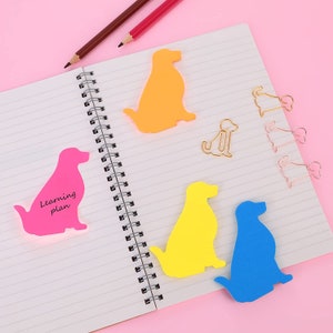 Adorable Dog-Shaped Sticky Notes and Paper Clips Set for Pet Lovers