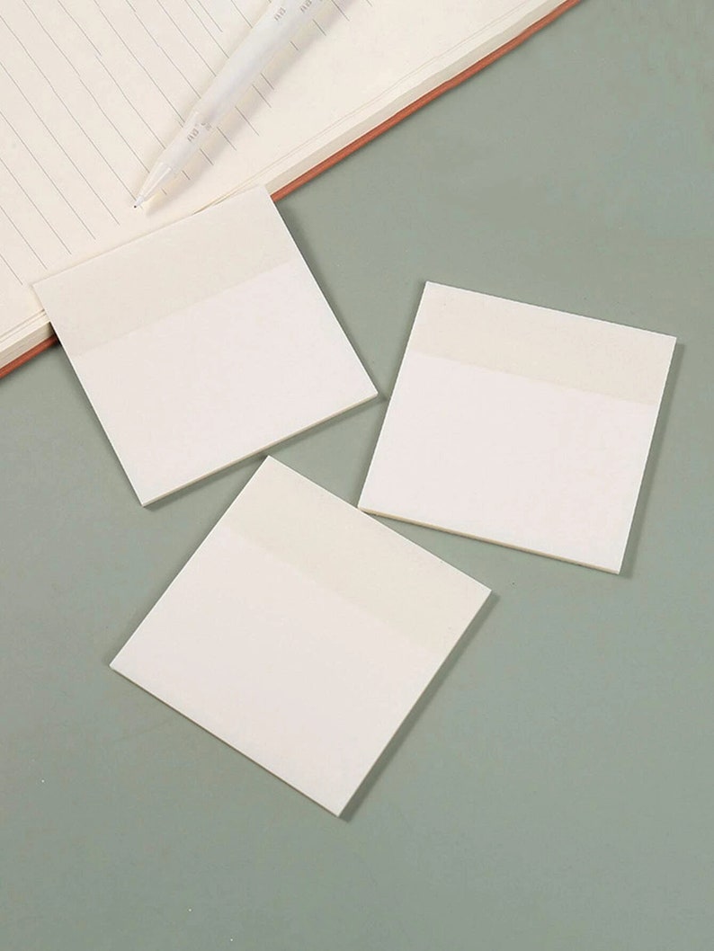 Transparent Sticky Notes Suitable for annotating Great for Studying Matte material Recyclable image 5