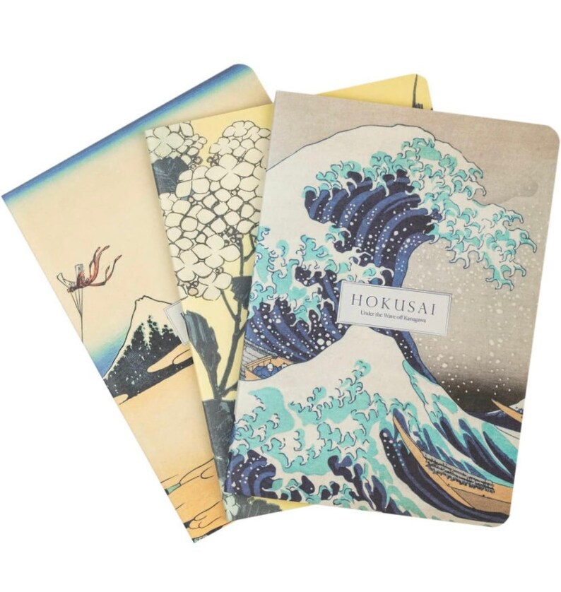 Hokusai The Great Wave off Kanagawa Pack Of 3 A6 Notebooks Perfect Gift for Stationery & Art Lovers image 3