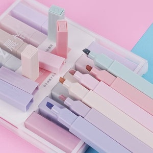 Pastel Highlighter Marker Pens, Retro Vintage Shade Markers, School ...