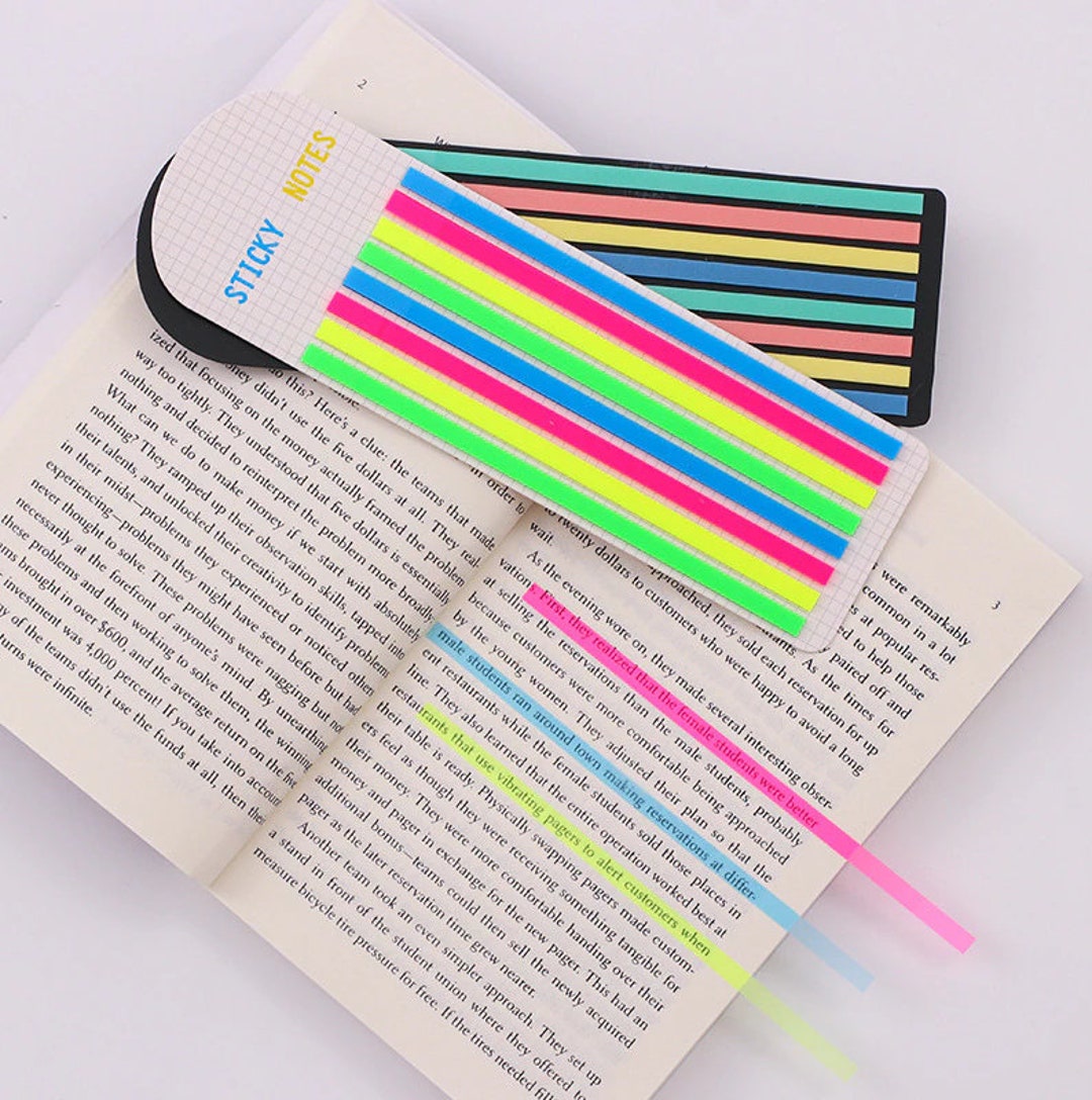 Long Highlighter Strips Great for Annotating and Studying Etsy