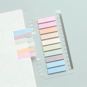 Sticky Index Tabs Set Book Tabs Transparent Stationery Sticky Tabs Page Markers Journal Planner Sticky Note Tabs image 10