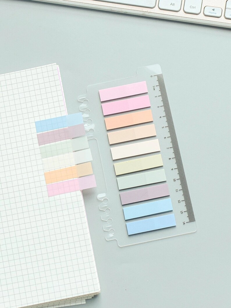 Sticky Index Tabs Set Book Tabs Transparent Stationery Sticky Tabs Page Markers Journal Planner Sticky Note Tabs image 10