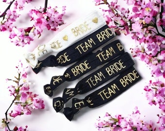 Armbänder im Set, Team Bride, für junggesellinnenabschied, bachelorette Party, Bride, Team Bride, bracelet, Hairtie JGA Accessoire