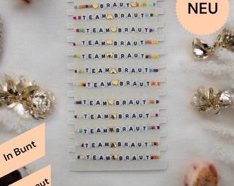 JGA Armbänder Team Braut Bride Armbänder JGA Bund elastischen Gummimaterials