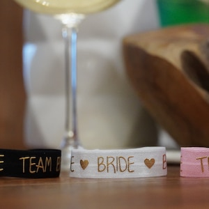 Armbänder im Set, Team Bride, für junggesellinnenabschied, bachelorette Party, Bride, Team Bride, bracelet, Hairtie JGA Accessoire Bild 6