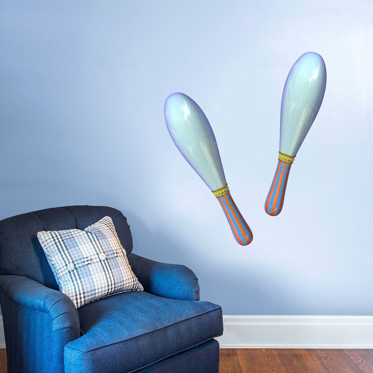 stickers Mural Massues de Cirque, Autocollant Parc d'attraction, Accesoire Cirque A465