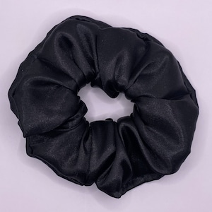 Black Satin Scrunchie // Hair Accessories // Satin Scrunchie