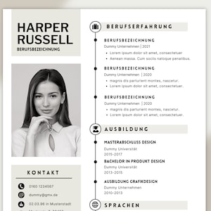 Resume template German creative beige application templates tabular man cover sheet application student modern canva cover letter