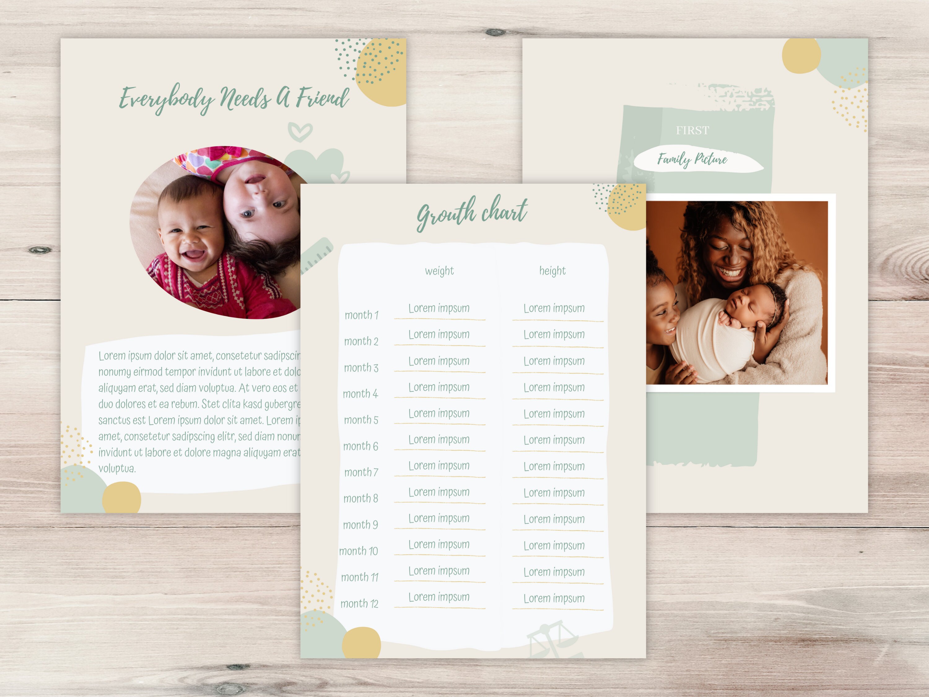 Baby memory book printable personalized Boy Boys template digital ...
