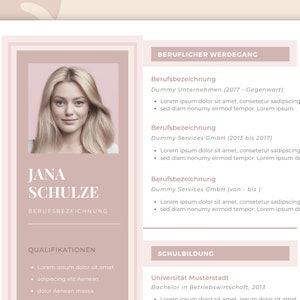 Student resume template German application templates tabular cover sheet application pink modern canva cover letter template creative