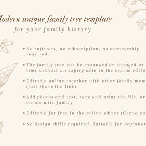 Family Tree Template 5 4 3 Generations Editable Download With Photos 24 ...
