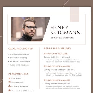 Resume template German application templates tabular cover sheet application student man beige modern canva cover letter template creative