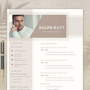 Application templates German tabular resume template cover sheet application student man beige modern canva cover letter template creative