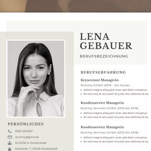 Application templates German tabular resume template cover sheet application student beige modern canva cover letter sample creative man