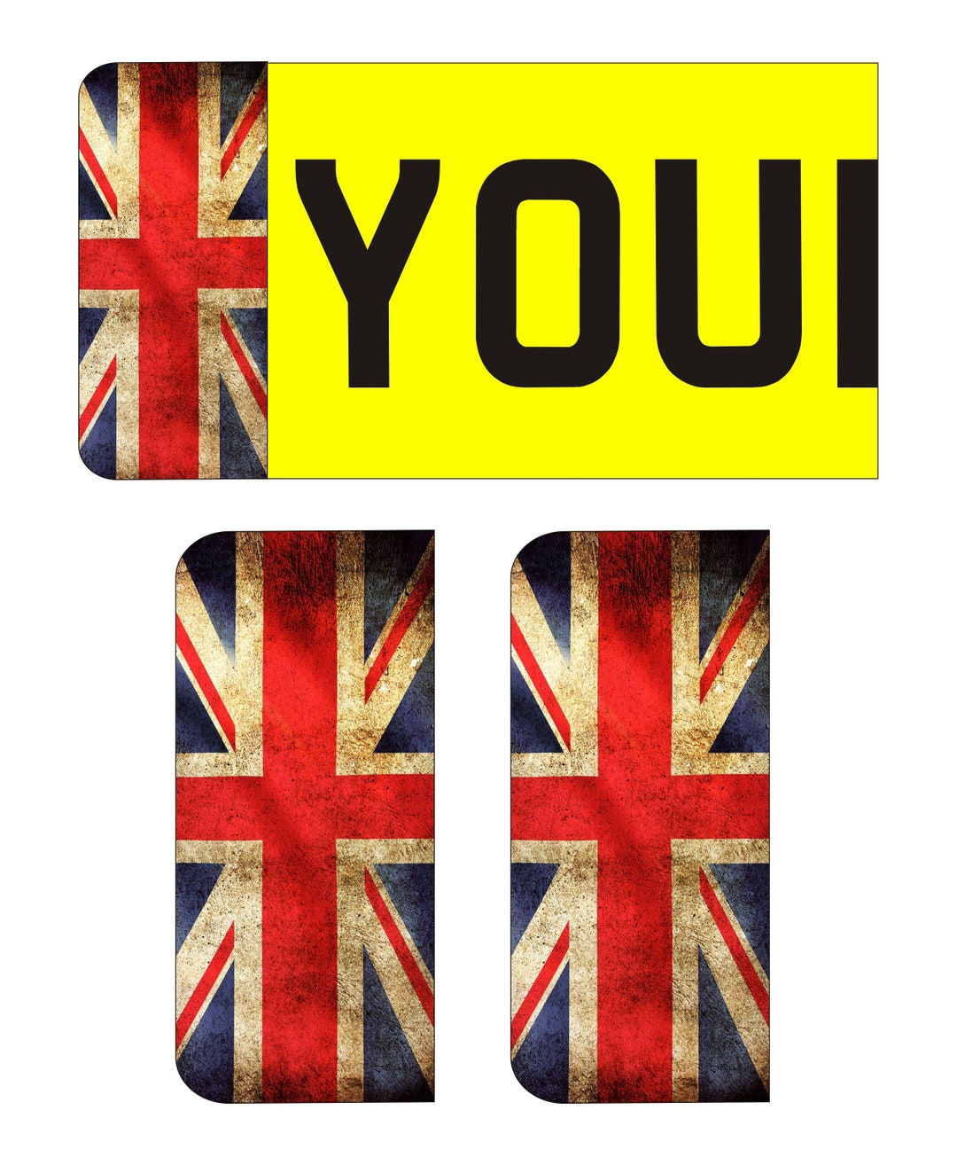 2x Union Jack Car Number Plate Vinyl Stickers Graphics Replace Etsy