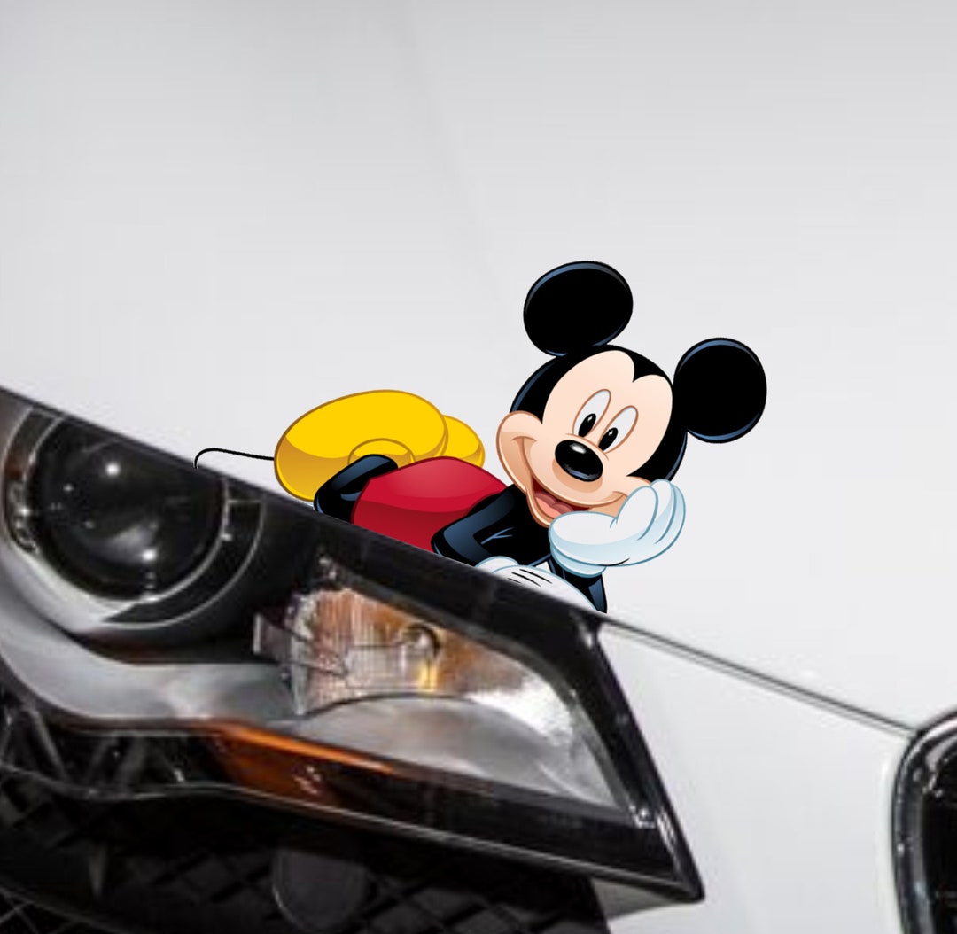 1x Mickey Mouse Car Sticker Peeker Graphics Vinyl Decal Etsy