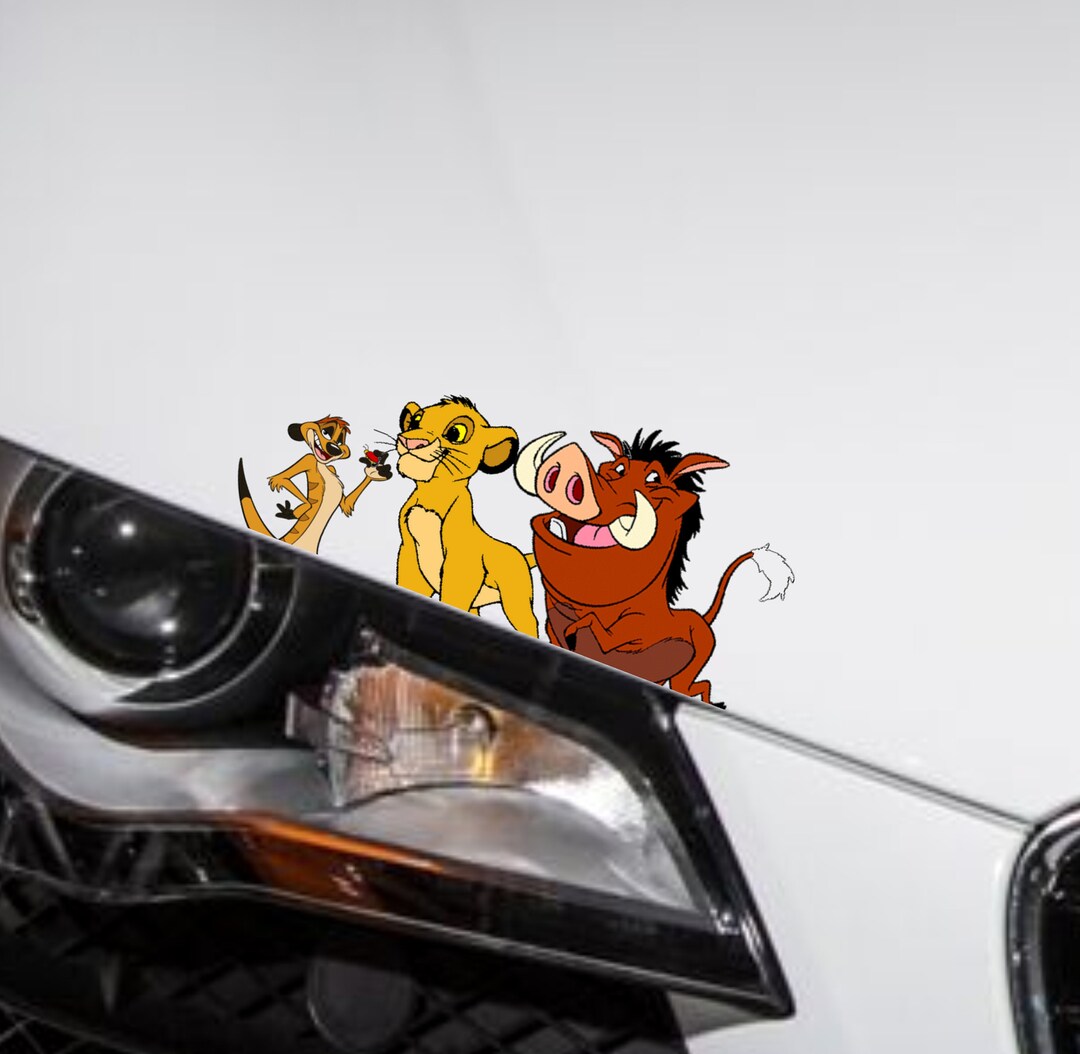 1x Lion King Walt Disney Car Sticker Peeker Graphics Vinyl Etsy