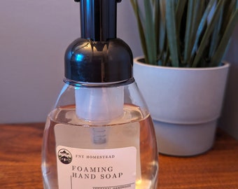 Sabonete líquido espumante de lavanda para as mãos: sabonete líquido de luxo à base de plantas (227 ml)