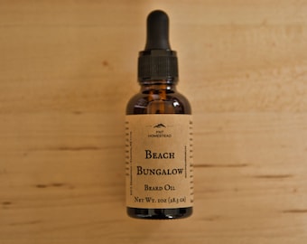 Beach Bungalow Sandalwood Beard Oil: Men's Hair & Skin Conditioner (1oz)