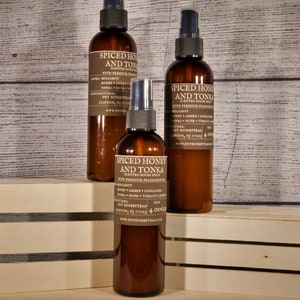Room & Linen Spray, Room Spray, Linen Spray, Spiced Honey and Tonka Room Spray, Home Fragrance, Room Freshener, Air Freshener, Car Fragrance