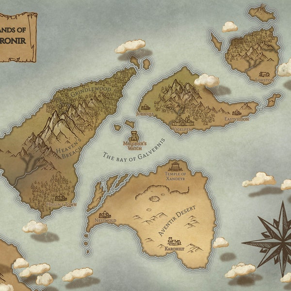 Custom Made Fantasy Map