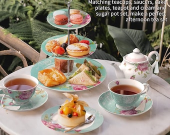 Amazon.com: London Boutique Cake Stand 3 Tier Afternoon Tea