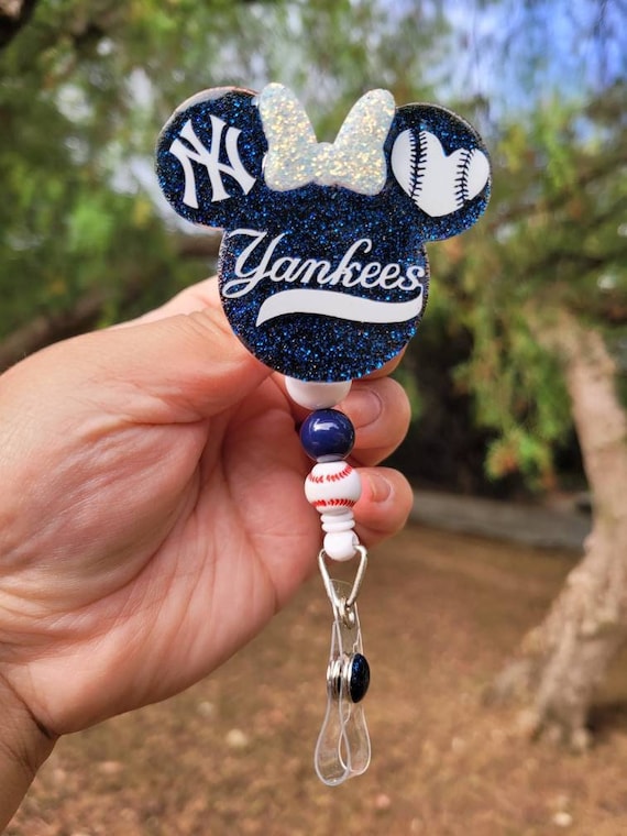 Sparkly Baseball Badge Reel/retractable ID Holder/ Cute Gifts 