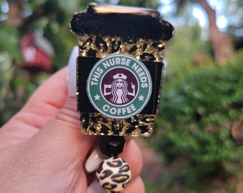 Coffee Lovers Name Badge Holder 