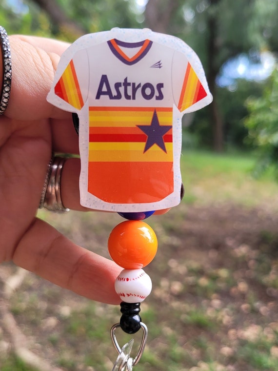 Astros Jersey Badge Reel/cute Gifts/baseball/ Retractable ID 