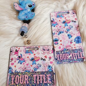 Cute alien badge reel /Badge buddy set/ cute gifts/ work accessories