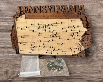 State park travel map, travel map, state parks, Pennsylvania State Park Travel Map