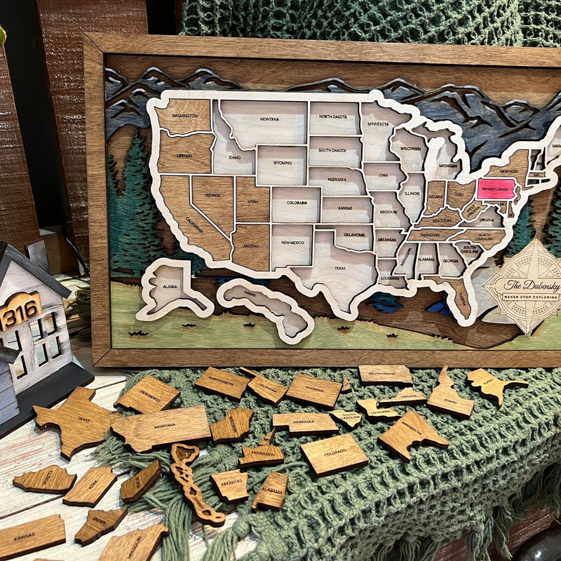 Wood Travel Map States Etsy - Il 800x800.3727283545 Kcdy 