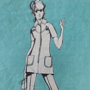 Official Girl Scout Adult Pantsuit Vintage size 12 bust 34 complete sewing pattern Tunic w Shaped Yoke Zip Front Patch Pockets + Pants