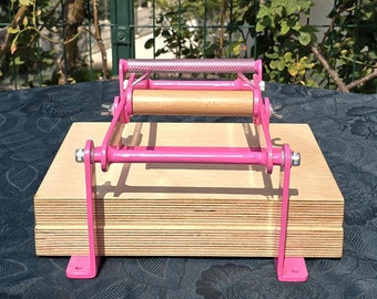 A3 Pink Lino Press Machine, Linocut Printing Press, Print Making Press, Hand Linoleum Press, Embossing Relief  Lino Press.