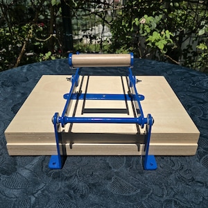 A4 Blue Lino Press Machine, Linocut Printing Press, Print Making Press, Hand Linoleum Press, Embossing Relief  Lino Press.