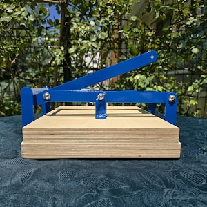 A3 Blue Lino Press Machine, Linocut Printing Press, Print Making Press, Hand Linoleum Press, Embossing Relief  Lino Press.
