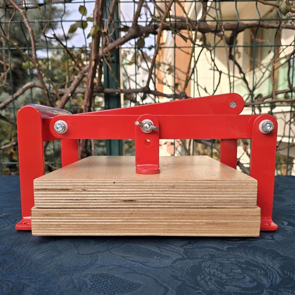 48cm. A3, A4, A5 rote Linoldruckmaschine, Linoldruckpresse, Druckherstellungspresse, Hand-Linoleumpresse, Prägerelief-Linolpresse.