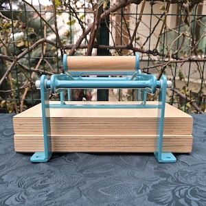 A4 Turquoise Lino Press Machine, Linocut Printing Press, Print Making Press, Hand Linoleum Press, Embossing Relief  Lino Press.