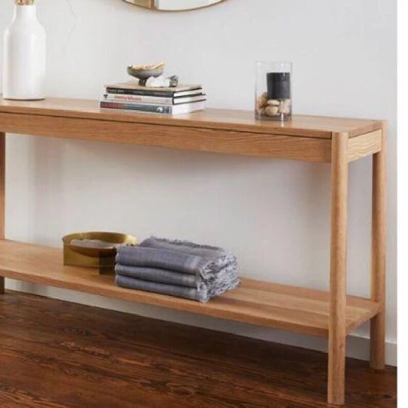 Console Table Entryway Narrow Floating Live Edge Farmhouse Etsy