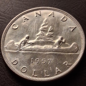 1957 Canada Silver Dollar Coin