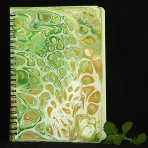Custom Hand Painted Spiral Journal: Colorful Lined Notebook, A4 size