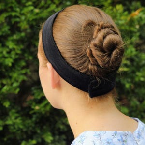 Diadema de terciopelo antideslizante: Pañuelo ajustable y sujeción para peluca, hecha a medida.