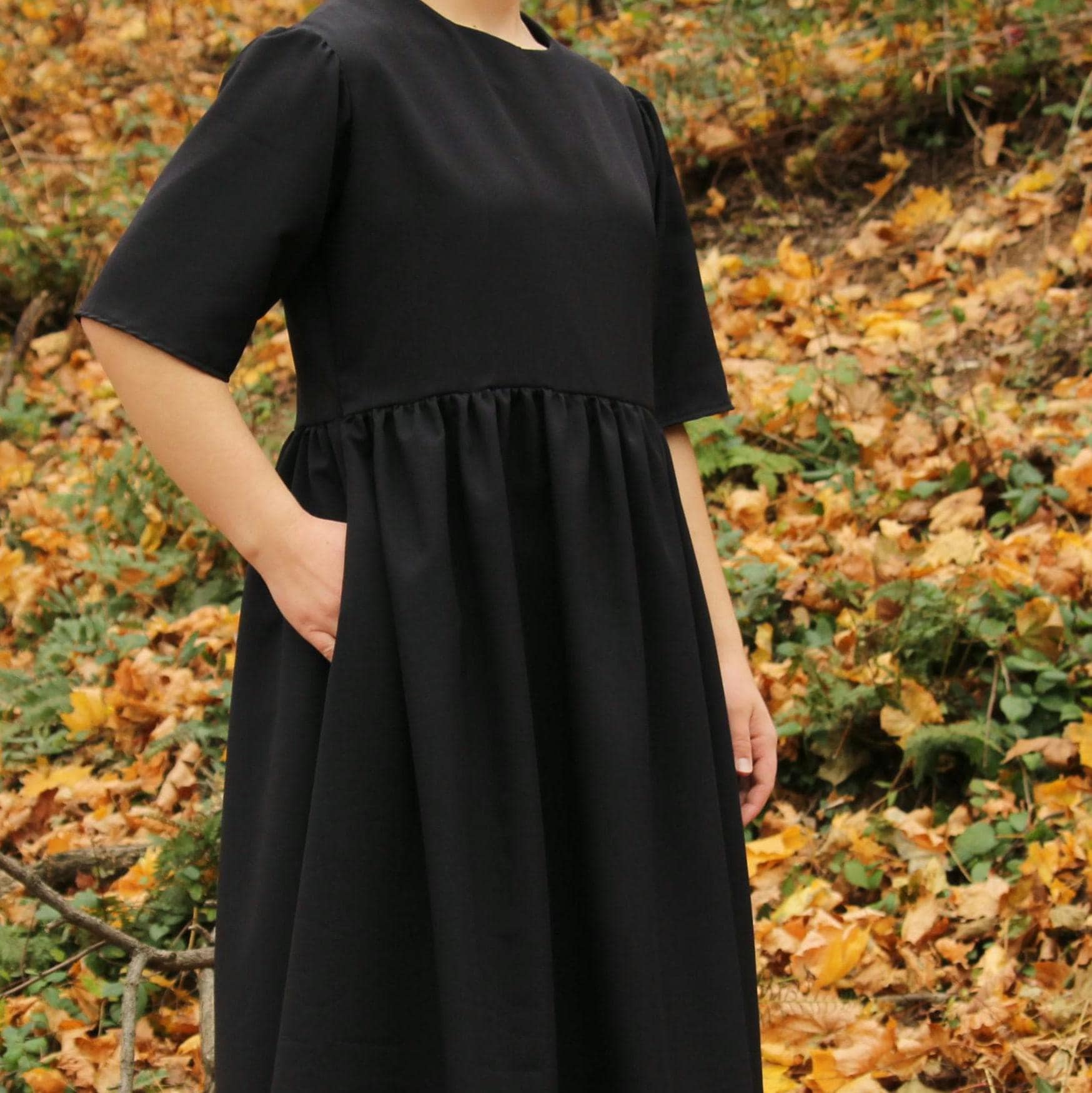 Handmade Modest Black Hosanna Dress With Pockets: Solid Polyester Maxi Dress, Size Large - Etsy Handmade Modest Black Hosanna Dress With Pockets: Solid Polyester Maxi Dress, Size Large - Etsy